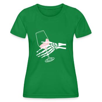 Verres à vin rouge Vino Rosé - T-shirt sport Femme - vert - Devant - AI Model Female 172 dark (172cm)