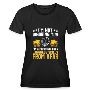 Foreign Language Teacher School Languages Teachers - Women's Functional T-Shirt - black - Front - AI Model Female 172 light (172cm)