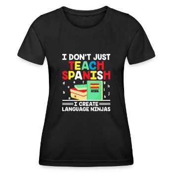 Foreign Language Teacher School Languages Teachers - Women's Functional T-Shirt - black - Front - AI Model Female 172 light (172cm)