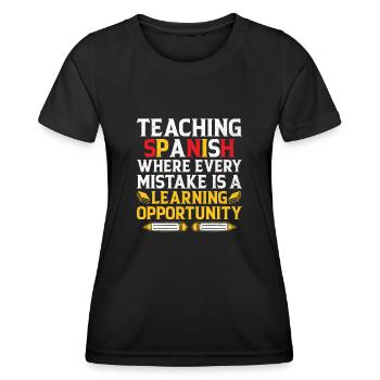 Foreign Language Teacher School Languages Teachers - Women's Functional T-Shirt - black - Front - AI Model Female 172 light (172cm)