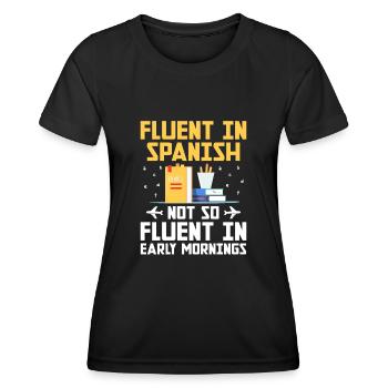 Professeur de langues étrangères École Professeurs de langues - T-shirt sport Femme - noir - Devant - AI Model Female 172 light (172cm)