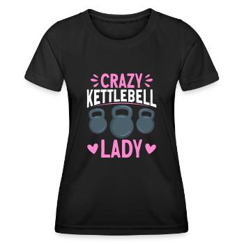 Kettlebell Workout Entraînement de fitness - T-shirt sport Femme - noir - Devant - AI Model Female 172 light (172cm)