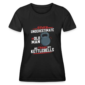 Kettlebell Workout Entraînement de fitness - T-shirt sport Femme - noir - Devant - AI Model Female 172 light (172cm)