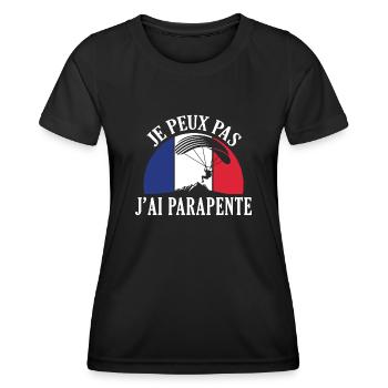 I Can't I Paraglided Parachutist - Women's Functional T-Shirt - black - Front - AI Model Female 172 light (172cm)