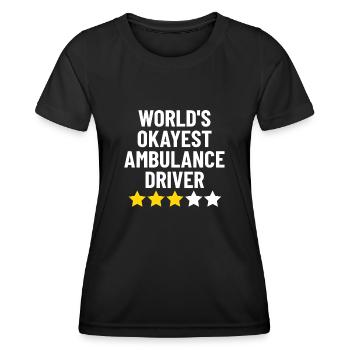 Ambulance drôle de conducteur d’ambulance au monde - T-shirt sport Femme - noir - Devant - AI Model Female 172 light (172cm)