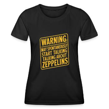 Luftschiff Zeppelin Geschenk - Frauen Funktions-T-Shirt - Schwarz - Vorne - AI Model Female 172 light (172cm)