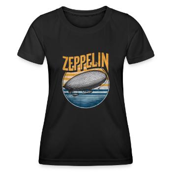 Luftschiff Zeppelin Geschenk - Frauen Funktions-T-Shirt - Schwarz - Vorne - AI Model Female 172 light (172cm)