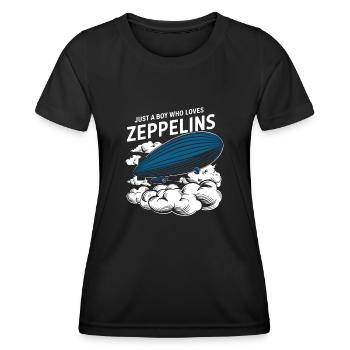 Luftschiff Zeppelin Geschenk - Frauen Funktions-T-Shirt - Schwarz - Vorne - AI Model Female 172 light (172cm)