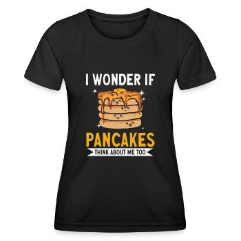 Crêpes Petit-déjeuner Crêpes - T-shirt sport Femme - noir - Devant - AI Model Female 172 light (172cm)