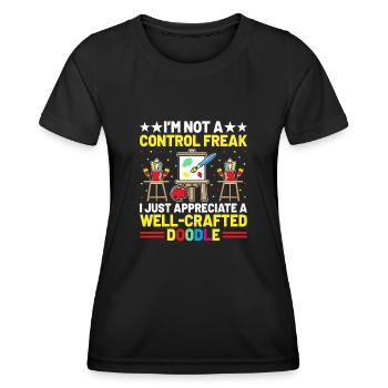 Kunstlehrer Schullehrer Lustige Kunstlehrer Scho - Frauen Funktions-T-Shirt - Schwarz - Vorne - AI Model Female 172 light (172cm)