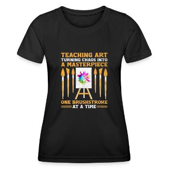 Art Teacher School Teacher Funny Art Teachers Scho - Women's Functional T-Shirt - black - Front - AI Model Female 172 light (172cm)