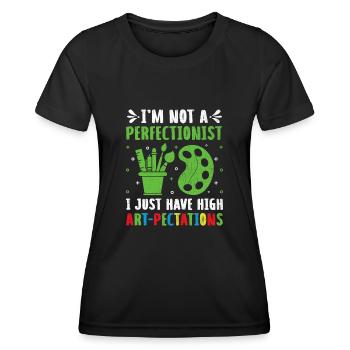 Kunstlehrer Schullehrer Lustige Kunstlehrer Scho - Frauen Funktions-T-Shirt - Schwarz - Vorne - AI Model Female 172 light (172cm)