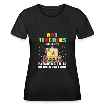 Kunstlehrer Schullehrer Lustige Kunstlehrer Scho - Frauen Funktions-T-Shirt - Schwarz - Vorne - AI Model Female 172 light (172cm)