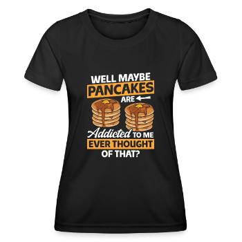 Pancake Breakfast Pancakes - Women's Functional T-Shirt - black - Front - AI Model Female 172 light (172cm)