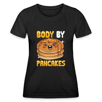 Crêpes Petit-déjeuner Crêpes - T-shirt sport Femme - noir - Devant - AI Model Female 172 light (172cm)
