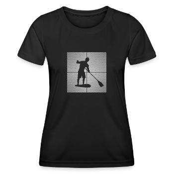 SUP paddle Stand Up Paddle paddle paddle - T-shirt sport Femme - noir - Devant - AI Model Female 172 light (172cm)