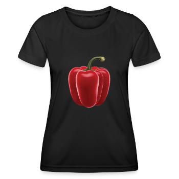 Paprika Geschenk - Frauen Funktions-T-Shirt - Schwarz - Vorne - AI Model Female 172 light (172cm)