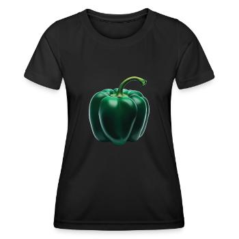 Paprika Geschenk - Frauen Funktions-T-Shirt - Schwarz - Vorne - AI Model Female 172 light (172cm)