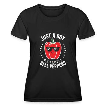 Paprika Geschenk - Frauen Funktions-T-Shirt - Schwarz - Vorne - AI Model Female 172 light (172cm)