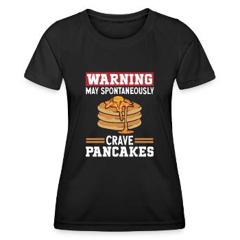 Pancake Frühstück Pfannkuchen - Frauen Funktions-T-Shirt - Schwarz - Vorne - AI Model Female 172 light (172cm)