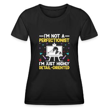 Kunstlehrer Schullehrer Lustige Kunstlehrer Scho - Frauen Funktions-T-Shirt - Schwarz - Vorne - AI Model Female 172 light (172cm)