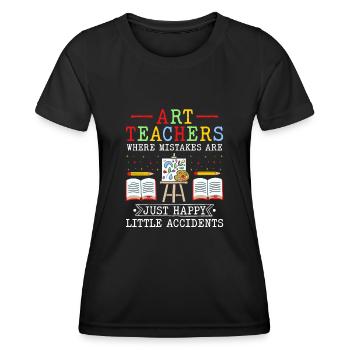 Kunstlehrer Schullehrer Lustige Kunstlehrer Scho - Frauen Funktions-T-Shirt - Schwarz - Vorne - AI Model Female 172 light (172cm)