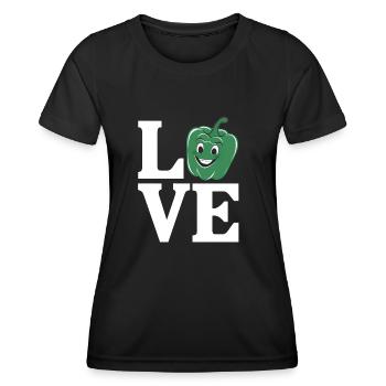 Paprika Geschenk - Frauen Funktions-T-Shirt - Schwarz - Vorne - AI Model Female 172 light (172cm)
