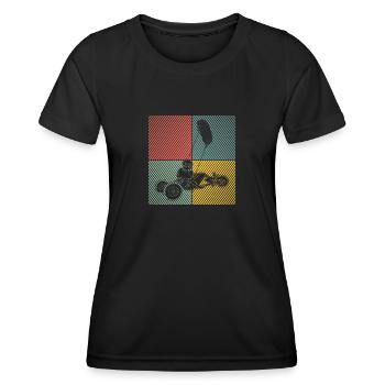 Beach Kite Windracer Land Kite Kite Sand Glider - Women's Functional T-Shirt - black - Front - AI Model Female 172 light (172cm)