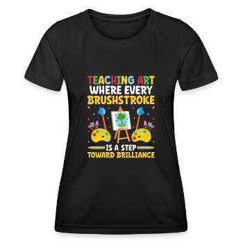 Kunstlehrer Schullehrer Lustige Kunstlehrer Scho - Frauen Funktions-T-Shirt - Schwarz - Vorne - AI Model Female 172 light (172cm)
