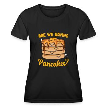 Pancake Breakfast Pancakes - Women's Functional T-Shirt - black - Front - AI Model Female 172 light (172cm)