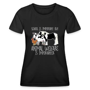 Animal Welfare Vegan Animal Rights - Women's Functional T-Shirt - black - Front - AI Model Female 172 light (172cm)