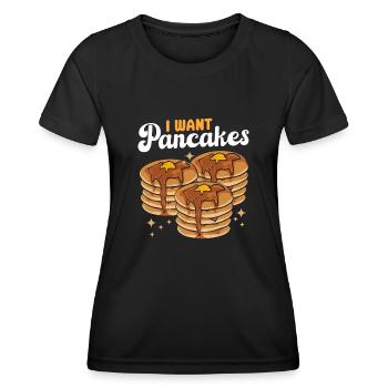 Crêpes Petit-déjeuner Crêpes - T-shirt sport Femme - noir - Devant - AI Model Female 172 light (172cm)