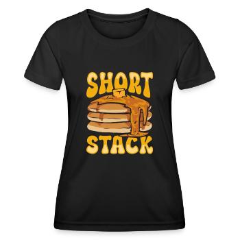 Crêpes Petit-déjeuner Crêpes - T-shirt sport Femme - noir - Devant - AI Model Female 172 light (172cm)