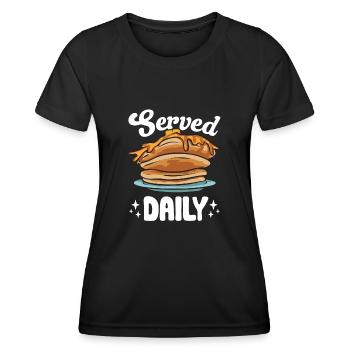 Crêpes Petit-déjeuner Crêpes - T-shirt sport Femme - noir - Devant - AI Model Female 172 light (172cm)