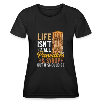 Pancake Breakfast Pancakes - Women's Functional T-Shirt - black - Front - AI Model Female 172 light (172cm)