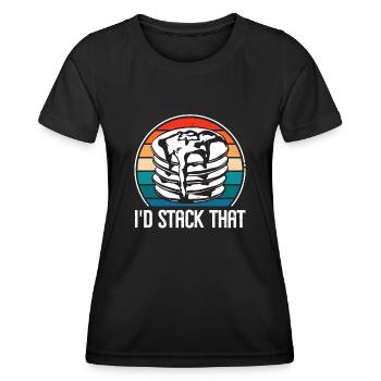 Crêpes Petit-déjeuner Crêpes - T-shirt sport Femme - noir - Devant - AI Model Female 172 light (172cm)