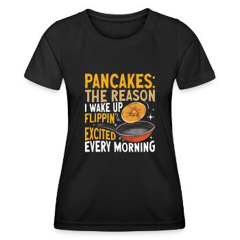 Crêpes Petit-déjeuner Crêpes - T-shirt sport Femme - noir - Devant - AI Model Female 172 light (172cm)