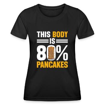 Crêpes Petit-déjeuner Crêpes - T-shirt sport Femme - noir - Devant - AI Model Female 172 light (172cm)