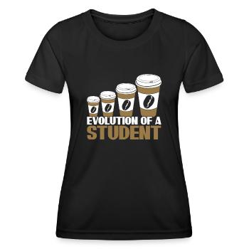 Students Coffee Student - Frauen Funktions-T-Shirt - Schwarz - Vorne - AI Model Female 172 light (172cm)