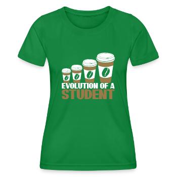 Students Coffee Student - Frauen Funktions-T-Shirt - Kelly Green - Vorne - AI Model Female 172 dark (172cm)