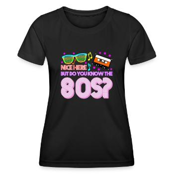 1980 Retro 80s - Women's Functional T-Shirt - black - Front - AI Model Female 172 light (172cm)