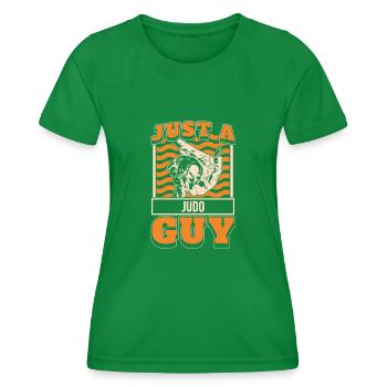 Judoka Just A Judo Guy - Women's Functional T-Shirt - kelly green - Front - AI Model Female 172 dark (172cm)