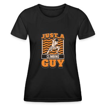Grimpeur d’escalade juste un grimpeur - T-shirt sport Femme - noir - Devant - AI Model Female 172 light (172cm)