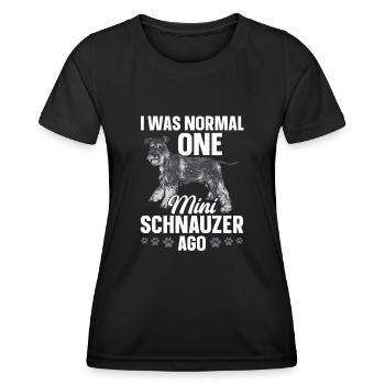 Schnauzer nain Chien Schnauzer - T-shirt sport Femme - noir - Devant - AI Model Female 172 light (172cm)