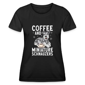 Schnauzer nain Chien Schnauzer - T-shirt sport Femme - noir - Devant - AI Model Female 172 light (172cm)