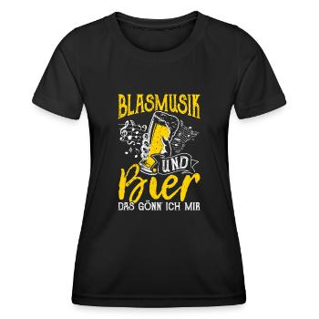Blasmusik Und Bier Das Gönn Ich Mir Party Bier Mus - Frauen Funktions-T-Shirt - Schwarz - Vorne - AI Model Female 172 light (172cm)