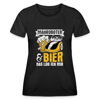jardinier bière amusant jardin boire de l’alcool visite jardinier bi - T-shirt sport Femme - noir - Devant - AI Model Female 172 light (172cm)
