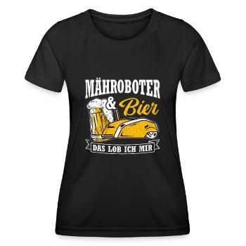 jardinier bière amusant jardin boire de l’alcool visite jardinier bi - T-shirt sport Femme - noir - Devant - AI Model Female 172 light (172cm)