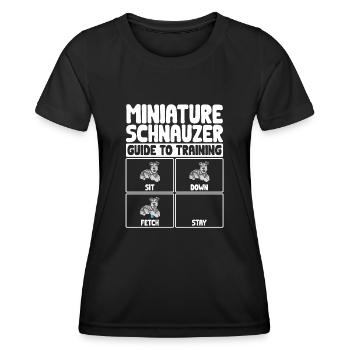 Zwergschnauzer Hund Schnauzer - Frauen Funktions-T-Shirt - Schwarz - Vorne - AI Model Female 172 light (172cm)