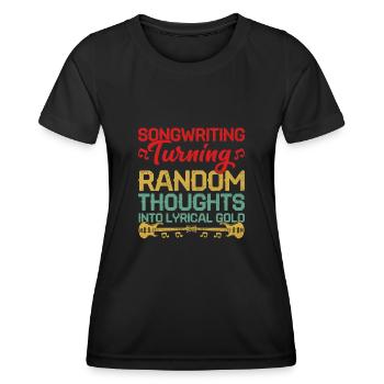Musician Songwriter Singer Musician Music Music Pr - Women's Functional T-Shirt - black - Front - AI Model Female 172 light (172cm)